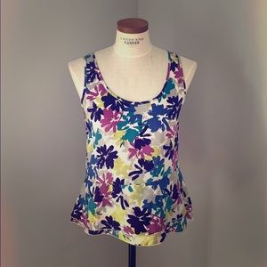 Painted Floral Tiered Tank